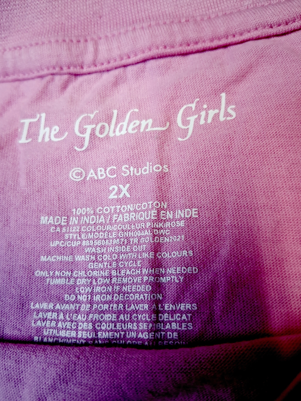 Pink "Bad Broads Club" Graphic Short Sleeve Tee - The Golden Girls Style - Picture 4 of 5